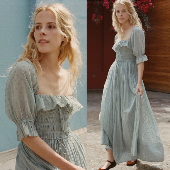 Doen Dresses & Skirts - Doen • Sol Cotton Maxi Dress Pond Blue S NWT